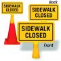 ConeBoss Sign: Sidewalk Closed