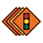48" x 48" Roll Up Traffic Sign - Traffic Signal Symbol
