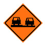 Uneven Pavement Symbol Roll-Up Traffic Sign
