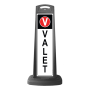 Black Reflective Vertical Sign Panel w/Base Option - Valet 