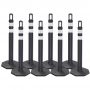 Arch-Looper Premium 42" Black Delineator Post w/Base - 400 Pack