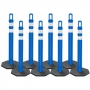 Arch-Looper Premium 42" Blue Delineator Post w/Base - 400 Pack