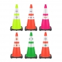 28" Traffic Cone w/6" & 4" Reflective Collars - Custom Logo 