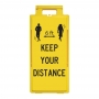 Lamba Floor Stand - 6 ft Keep Your Distance