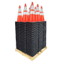 28" Orange Traffic Cones, 7 lb Black Base, Contractor Value Bundle