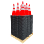 Pallet of 28" Traffic Cones w/6" & 4" 3M Reflective Collar