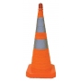 28" Orange Collapsible Pop Up Cone w/Light 6" & 4" Reflective Collar