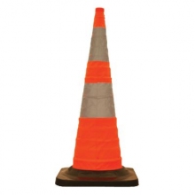 Troy Safety Lime Traffic Safety Cone 36 Black Base 6 Cones Without Reflective Tape