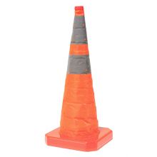 28" Orange Collapsible Pop Up Cone without Light, 6" & 4" Reflective Collar