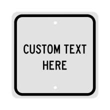 EG Reflective Aluminum Sign, 18"x18", 80 mil  