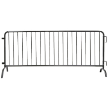 Crowd Control Galvanized Steel 8ft Barricade w/Bridge Feet