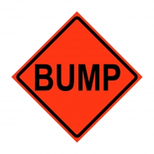 48" x 48" Roll Up Traffic Sign - Bump