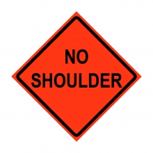 36" x 36" Roll Up Traffic Sign - No Shoulder