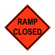 48" x 48" Roll Up Traffic Sign - Ramp Closed