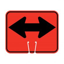 Traffic Cone Sign - DOUBLE ARROW