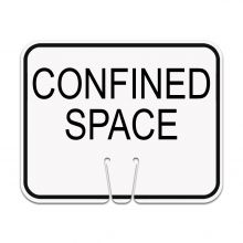 Traffic Cone Sign - CONFINED SPACE