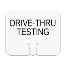 Traffic Cone Sign - Drive-Thru Testing  (No Border)