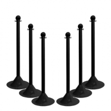 Traffic Control Light Duty 41" Plastic Stanchion Post (Pack of 6)