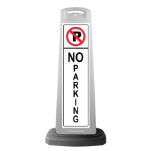Reflective Vertical Sign Panel w/Base Option - No Parking 