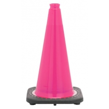 18" Pink Traffic Cone, 3 lb Black Base