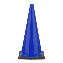 28" Navy Blue Traffic Cone, 7 lb Black Base