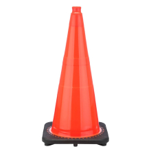 28" Orange Traffic Cone, 7 lb Black Base