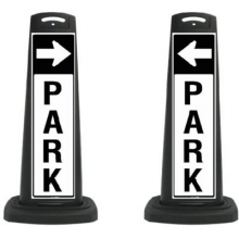 Black Reflective Vertical Panel w/Base Option - Park & Arrow