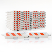FAA Rated White Aerocade Airport Barricade 200 Pack Bundle