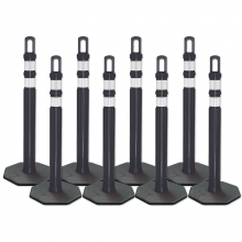 Arch-Looper Premium 42" Black Delineator Post with Base- Pack of 400 - Free Shipping 