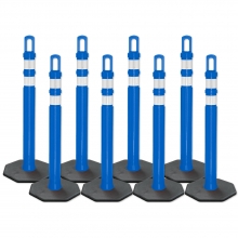 Arch-Looper Premium 42" Blue Delineator Post with Base- Pack of 400 - Free Shipping  