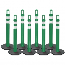 Arch-Looper Premium 42" Green Delineator Post with Base- Pack of 400 - Free Shipping