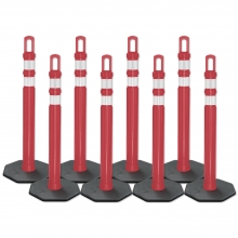 Arch-Looper Premium 42" Red Delineator Post with Base - Pack of 400 - Free Shipping 
