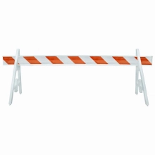 A-Frame Barricade w/Two Legs, One I-Beam - Length and Reflective Options 
