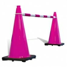 Retractable Cone Bar Pink & White - Pack of 20  