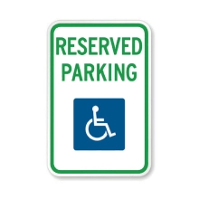 Official MUTCD Reserved Parking ADA Traffic Sign 12x18