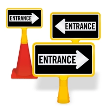 ConeBoss Sign: Entrance w/Arrow