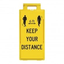 Lamba Floor Stand - 6 ft Keep Your Distance