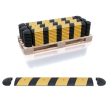 6ft Black Heavy Duty Rubber Speed Bump Bundle - 1 Pallet