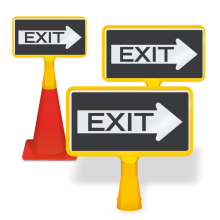 ConeBoss Sign: Exit w/Arrow