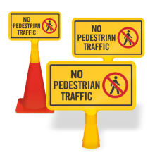 ConeBoss Sign: No Pedestrian Traffic