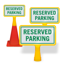 ConeBoss Sign: Reserved Parking