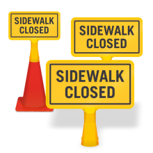 ConeBoss Sign: Sidewalk Closed