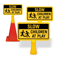 ConeBoss Sign: Slow - Children At Play