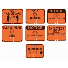 Orange Traffic Cone Sign - Select Essential Text