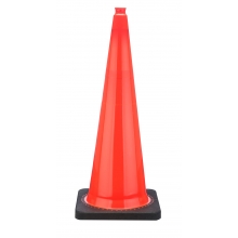 36" Orange Traffic Cone Black Base, 15 lbs