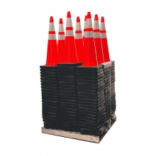 Pallet of 28" Traffic Cones w/ 6" & 4" 3M Reflective Collar