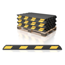 6ft Black Reflective Rubber Parking Block Bundle - 1 Pallet