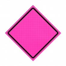 48" x 48" Pink Roll Up Traffic Sign - Custom/Blank 