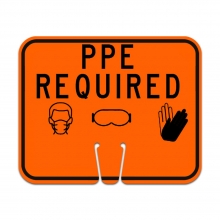 Traffic Cone Sign - PPE Required