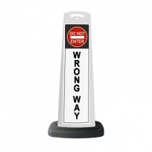Valet White Vertical Panel Do Not Enter Wrong Way w/Reflective Sign P11